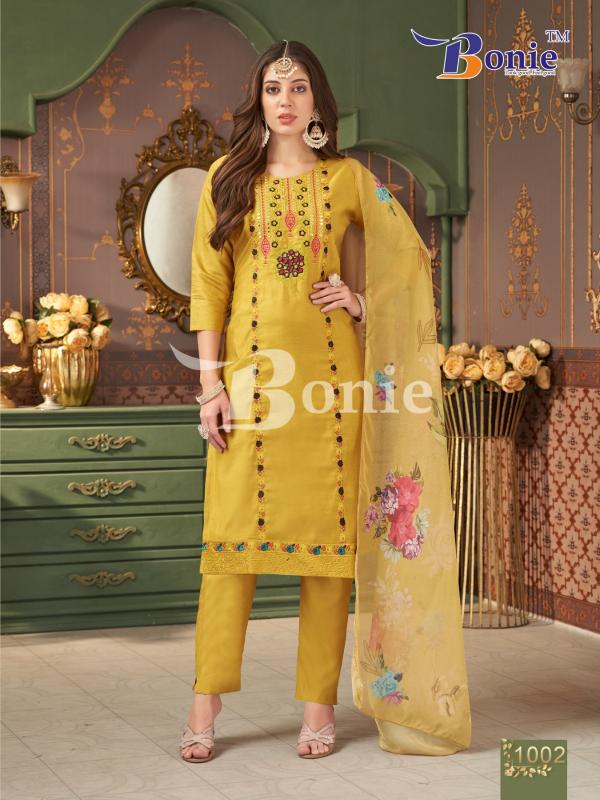 Bonie Farah Vol 1 Beautiful Embroidered Kurti Bottom With Dupatta